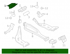 Heater assembly for VW Tiguan 18-24 without air ducts, without mounting