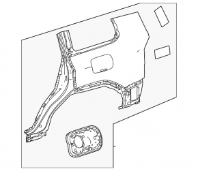 Rear left wing for Toyota Land Cruiser 24-26