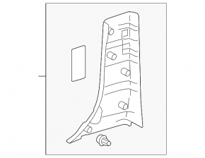 Lower right center pillar trim for Toyota Sienna 2004-2008