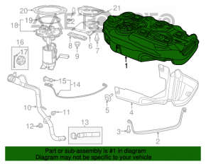 Fuel tank Dodge Dart 13-16 2.0 2.4