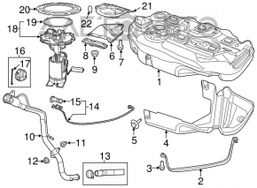 Fuel tank Dodge Dart 13-16 2.0 2.4