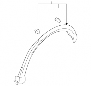 Rear right wing arch trim Mitsubishi Eclipse Cross 18-