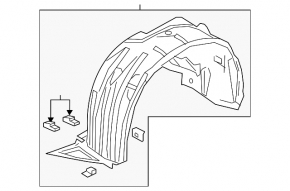 Front right fender liner for Honda Odyssey 18-25