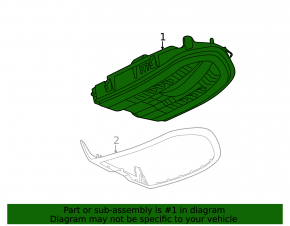 Front light Porsche Panamera 10-16 black, for sunroof and parking sensors
