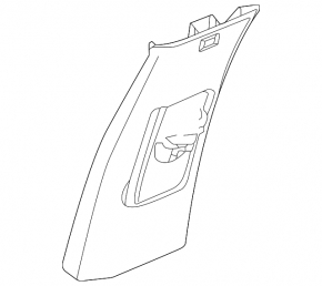 Center pillar trim, upper belt, left, Chevrolet Equinox EV 24-26, black, scratches
