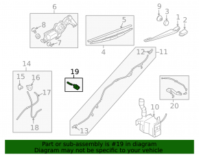 Subaru b9 Tribeca rear window washer nozzle