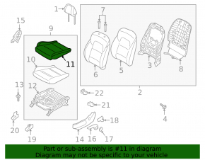 Kia Sportage 17-22 driver's seat lower trim, black cloth