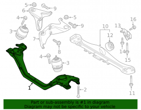 Front subframe beam Porsche Cayenne 958 11-17