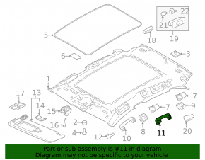 Rear right ceiling handle Porsche Macan 15-26 beige