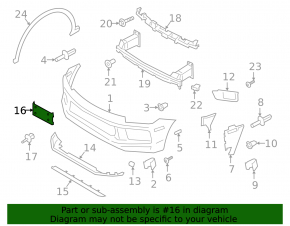 Porsche Cayenne 19-23 Base Front Bumper License Plate