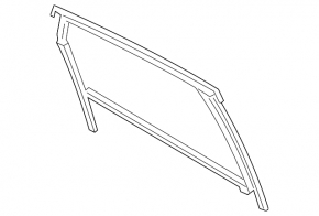 Rear left door glass seal for Porsche Cayenne 19-26