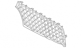 Radiator grill upper left Mercedes W167 GLE 350 24-26