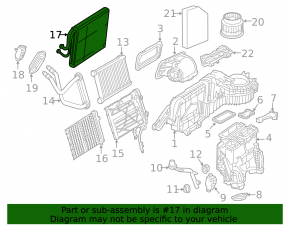 Mercedes C-class W205 15-17 Evaporator