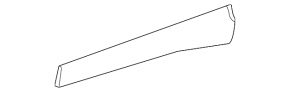 Front left central door molding Toyota Highlander 20-26 silver
