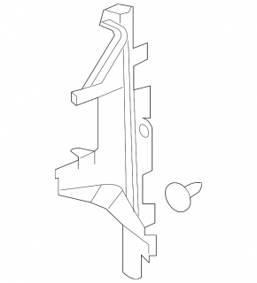 Right radiator deflector Chevrolet Volt 11-15