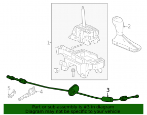 Chevrolet Malibu 13-15 2.5 Gear Shift Cable