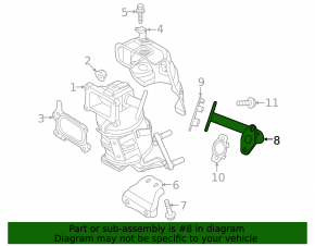 EGR valve tube Kia Niro 23- HEV, PHEV