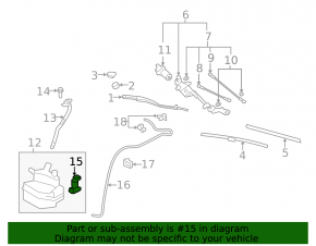 Nissan Versa 12-19 Windscreen Washer Motor