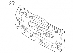 Lower boot door trim Volvo XC90 16-23 for electric door grey