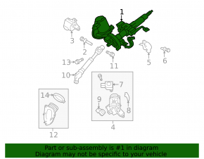 Steering column with EPS Toyota Highlander 08-13 2.7 3.5