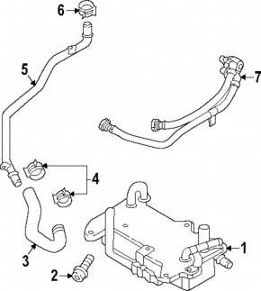 Gearbox cooling system pipe (water) Audi Q7 16-19 inlet type 1