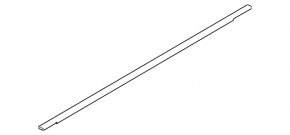 Door-glass molding, central rear left, Audi Q8 19-25, gloss black