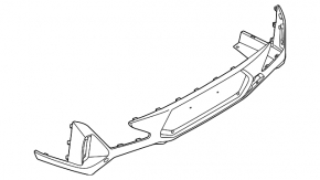 Bare rear bumper, lower part, BMW X4 G02 22-25