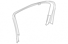 Inner rear left door frame BMW 5 G30 17-23 black, for curtain, with hook