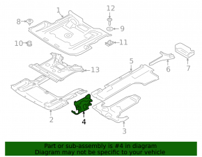 Left engine arch guard for BMW 5 F10 11-16