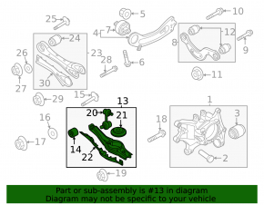 Lower control arm under the spring, rear right Kia Sportage 23-26 2.5, HEV