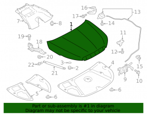 Subaru Forester 14-18 SJ bare hood