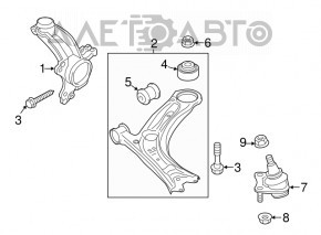 Front right axle VW Beetle 12-19 rusty