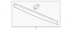 Upper trunk door trim VW Golf 15- 5d black, scratch
