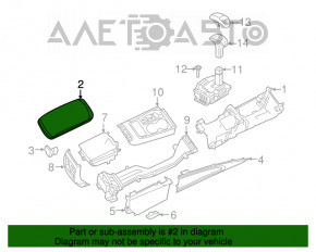 Jeep Grand Cherokee WK2 16-17 Laredo center console with armrest and cup holders