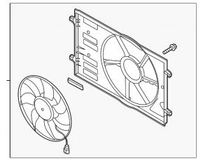 Radiator shroud diffuser assembly for VW Jetta 19-24 2.0T Magna