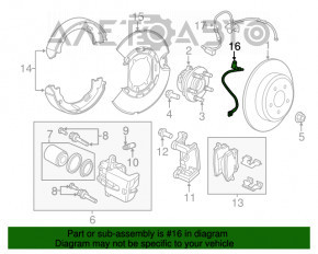 Brake hose rear right Dodge Challenger 09-