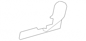 Left side seat cover for the 2nd row of a Lexus RX350 RX450h 10-15, beige, with whitened plastic