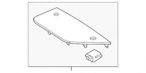Front panel trim, central upper, for speaker, Kia EV6 22-24