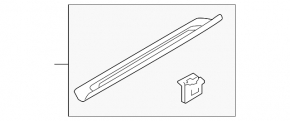 Front left outer door sill trim for Kia Sportage 17-22, black