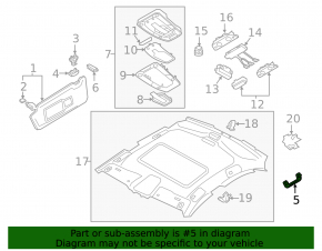 Ceiling handle rear right Audi Q5 80A 18-24 beige