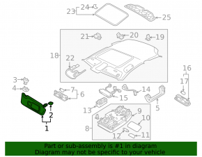 Right visor Audi A3 8V 15-16 4d gray