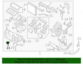 Mazda 6 16-21 auto resistor, without rear row air vents