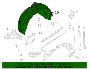 Mudguard front right rear part Mazda CX-30 20- FPS