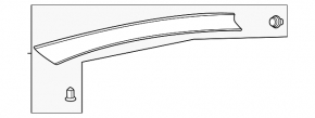 Left windshield molding for Lincoln Corsair 20-26