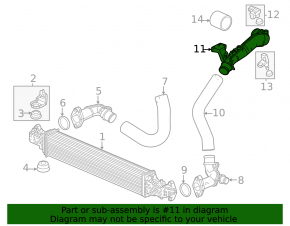 Intercooler pipe left third Honda CRV 23- 1.5T