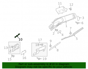 Front panel trim left VW Jetta 19- black with backlight