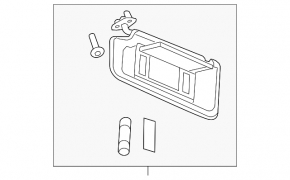 Left visor Chevrolet Malibu 13-15 ser