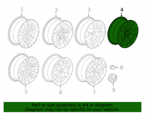 Wheel disk R18 Cadillac CTS 14- 10 spokes