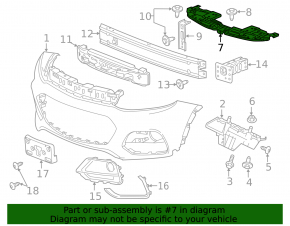 Front bumper support upper panel Chevrolet Trax 17-22