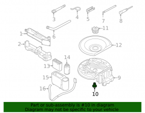Audi A6 C7 spare wheel mount 12-18 bolt
